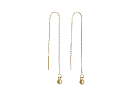 Gold Plated Ball Drop Fashion Earrings